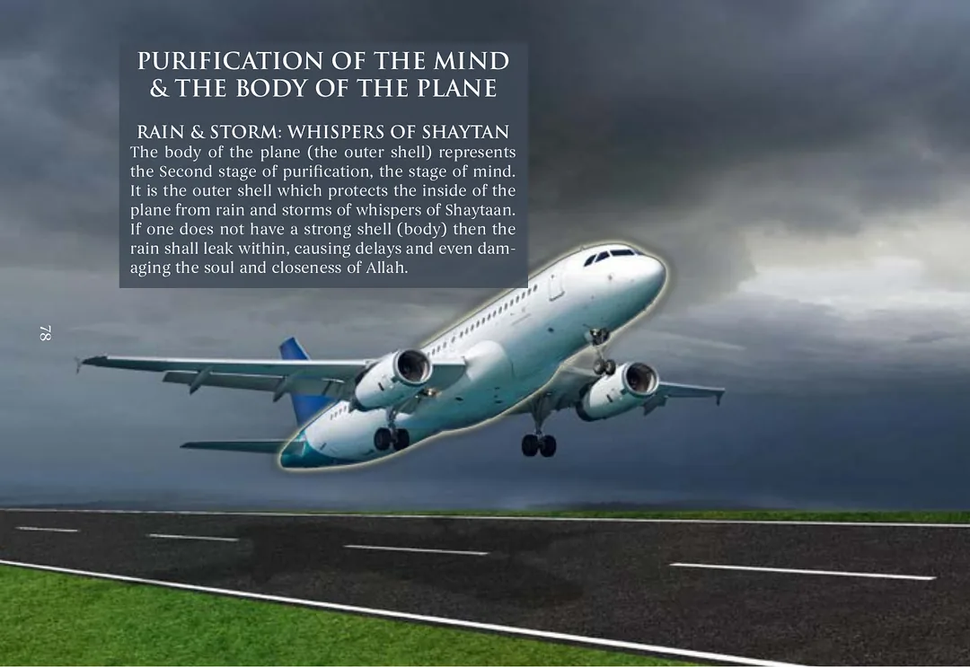 An airliner climbing away from a runway beneath a heavy dark storm front