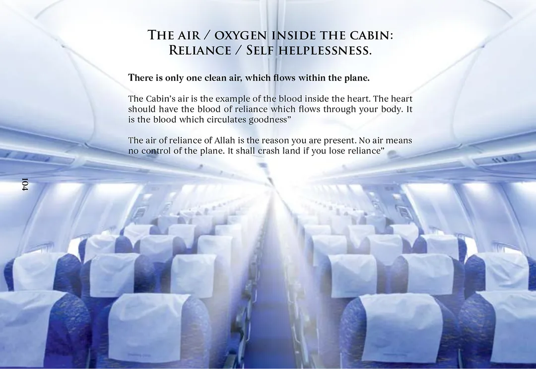 The interior of an airliner cabin flooded with white light